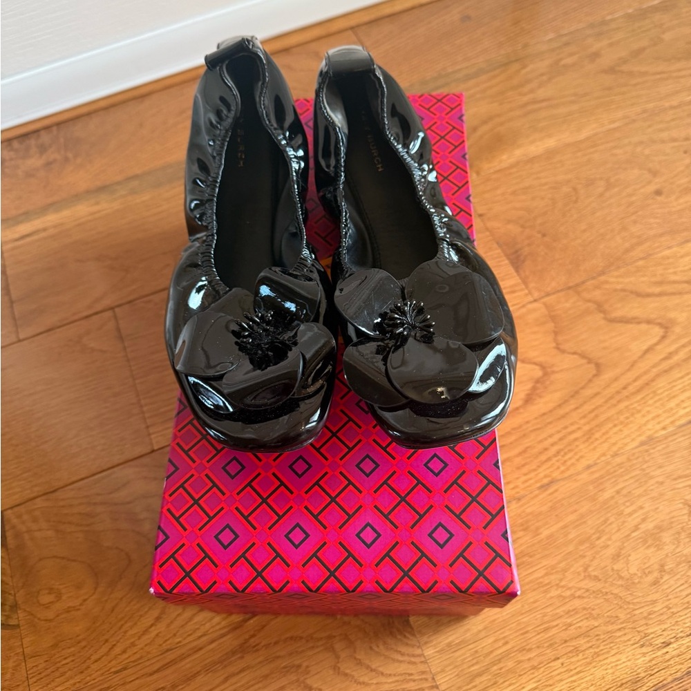 Tory Burch Black Patent Leather Women's Shoes